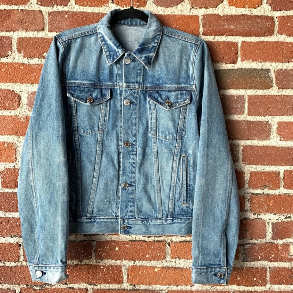 SMALL LEFT! [NEW] Helmut Lang Square Shoulder Denim Jacket - Picture 11 of 16
